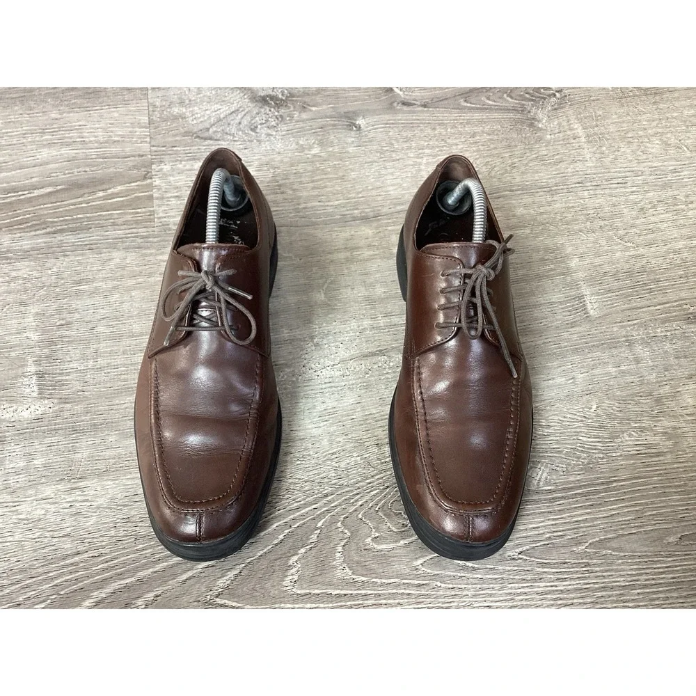 Cole Haan C10697 Stylar Split Toe Leather Brown Apron Oxford Shoes Men's Size 9
